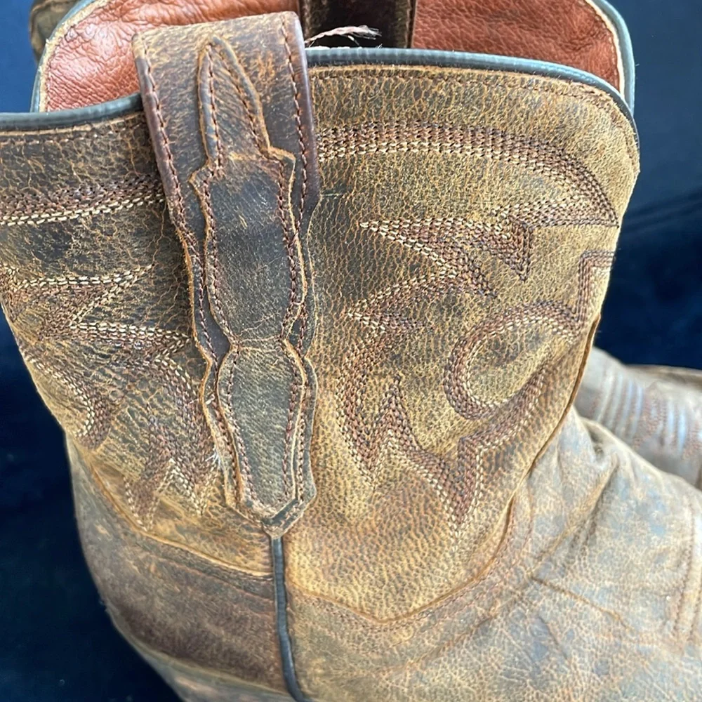 Dan Post Women Brown Leather Cowboy Booties size 7.5 - Picture 5 of 10